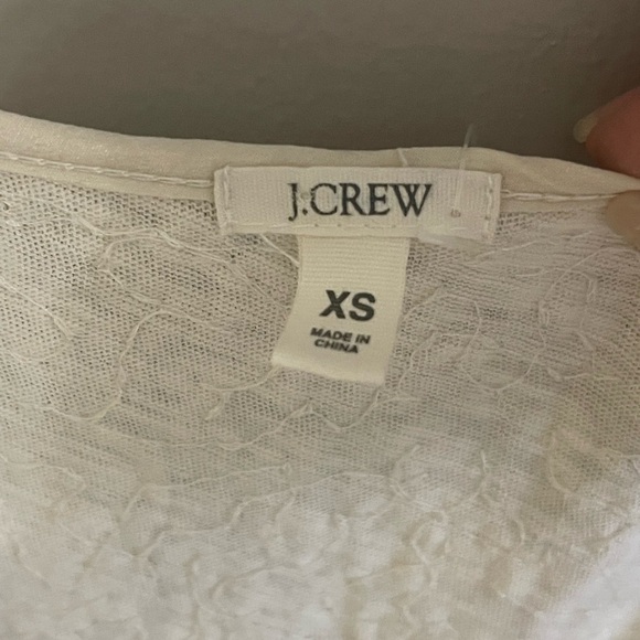 NWT J. Crew Women’s XS Ivory Sequin Sleeveless Blouse - Picture 3 of 6